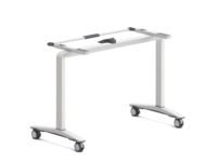 Bureau d'entraînement mobile sur roulettes pour salle de classe, salle de formation et bureau, table de réunion, table de formation, structure de table en métal, table de bureau