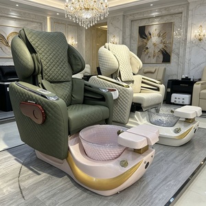 <span class=keywords><strong>Chaise</strong></span> de pédicure électrique de luxe, <span class=keywords><strong>chaise</strong></span> de spa pour les pieds en PU matelassé avec bassin transparent pour salon de manucure haut de gamme - Product Image 1