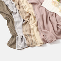 Châle Hijab en Modal Viscose Rayonne, Couleurs Anciennes de Luxe, Texture Unique, Nouveau Chiffon Léger et Respirant avec Strass pour Femme Musulmane