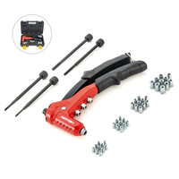 Pistolet à rivets manuel avec poignée recouverte de PVC et corps ADC12 de 9 po et assortiment de 44 rivets
