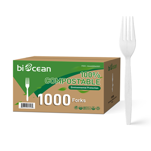 [1,000 ct] <b>PLA</b> Heavy Weight Forks White - Product Image 1