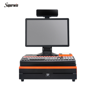 Pos PC màn hình cảm ứng máy in <span class=keywords><strong>MSR</strong></span> đầu đọc thẻ tín dụng máy quét mã vạch thu ngân hộp hệ thống POS tất cả trong một với 58 Mét/80 mét kinh doanh USB - Product Image 3