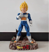 Sculpture Dragon Ball Z en résine faite à la main grandeur nature personnalisée Statue Goku et végéta en fibre de verre Tête remplaçable Figurine végéta