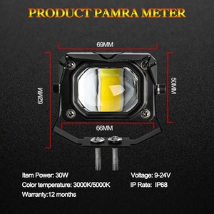 Nouveau phare de moto à lentille de projecteur LED super lumineux U10 U9 Plus 6000K 3000K, mini projecteur, kits d'éclairage de moto, feux antibrouillard - Product Image 3