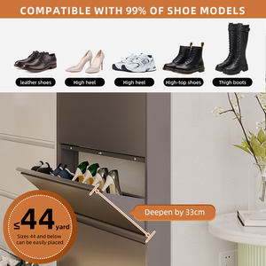 Mueble Zapatero Metálico Ultra Delgado de 12.2CM para Montar en la Pared, Organizador de Zapatos para un Recibidor Ordenado, Venta al por Mayor - Product Image 4