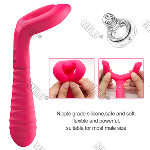 Melo New Silicone G Spot Stimulate <b>Vibrators</b> Dildo Nipple Clip Masturbate <b>Vibrator</b> Adults Sex Toys <b>for</b> Women <b>Men</b> Couple - Product Image 4