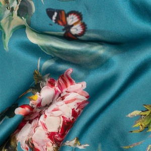 Motif pur crêpe Satin papillon 100 <span class=keywords><strong>tissu</strong></span> <span class=keywords><strong>de</strong></span> <span class=keywords><strong>soie</strong></span> <span class=keywords><strong>de</strong></span> <span class=keywords><strong>mûrier</strong></span> en chine par la cour vraie <span class=keywords><strong>soie</strong></span> <span class=keywords><strong>mûrier</strong></span> impression numérique personnalisée - Product Image 2