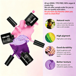 Gel UV pour ongles sans HEMA ni TPO, élastique à 150 degrés, avec pinceau à pointe fine pour une application <span class=keywords><strong>facile</strong></span> des bords, pour <span class=keywords><strong>manucure</strong></span> en salon, vente en gros - Product Image 2