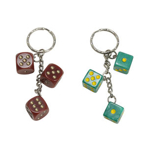 Llavero de Dados Acrílicos, Llaveros de Dominó, Llaveros para Bolsos, Carteras, Teléfonos Móviles o Colgantes para Coche - Product Image 4