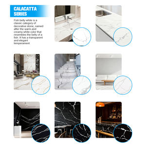 Pierre de quartz esthétique <span class=keywords><strong>moins</strong></span> chère, pierre de quartz Calacatta, pierre de quartz artificielle, décoration murale - Product Image 5