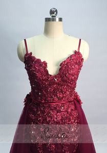 Vestidos sexis de fiesta de talla grande con tirantes finos, Vestidos de Noche, Vestidos de fiesta de graduación con falda extraíble, por encargo, de talla grande, a la moda, para fiesta de graduación - Product Image 3