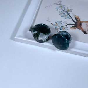 بالجملة أفضل جودة جميلة حجر طبيعي طحلب عقيق شمعة مضيئة واحدة مع أخدود الجسم المجوهرات سدادات الأذن سدادات الأذن ثقب - Product Image 3