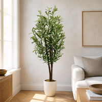 Arbre d'olivier artificiel OEM ODM, plante d'olivier artificielle pour la décoration de la maison, du balcon, de la terrasse méditerranéenne, vente en gros
