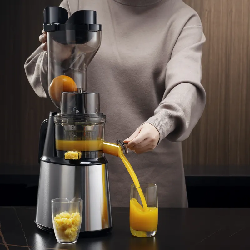 Vegetable Fruit Orange Extractor Commercial Multifunctional Juice Machine Big Mouth Cold Press Masticating Electric Slow Juicer