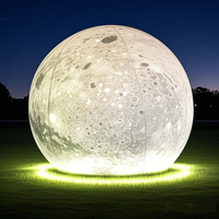 Ballon gonflable d'événement extérieur géant de planète et de lune de la publicité pour la partie de vitrines avec le ventilateur complémentaire