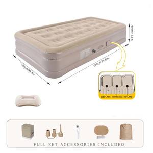 Materasso Gonfiabile Personalizzato di Tendenza Facile da Montare, Letto ad Aria Floccato per Campeggio con Pompa Integrata, Rivestimento in Tessuto e Materasso ad Aria in PVC - Product Image 5