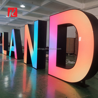 Kexian personalizado grande 3D letras al aire libre de pie solo signo RGB gigante iluminar carta para Decoración