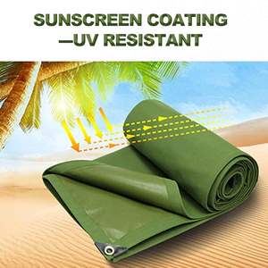 Bâche robuste imperméable <span class=keywords><strong>pour</strong></span> toile, couverture <span class=keywords><strong>de</strong></span> bâche <span class=keywords><strong>de</strong></span> 10 mil avec câbles et 4 cordes, anti-déchirure <span class=keywords><strong>pour</strong></span> camion à benne basculante, <span class=keywords><strong>bois</strong></span> <span class=keywords><strong>de</strong></span> <span class=keywords><strong>chauffage</strong></span>, bateau - Product Image 2