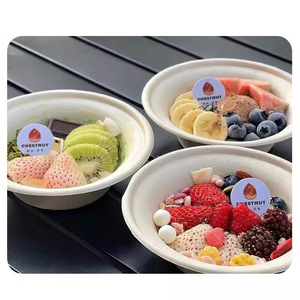 Disposable <b>Paper</b> Pulp <b>Bowls</b> Round 340Ml For Party Food Serving Biodegradable - Product Image 2
