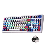 Clavier mécanique sans fil AULA F99 - Rétroéclairage RVB, Hot-Swap, trois modes, USB Type-C, plastique ergonomique pour ordinateur de bureau, nouveau jeu