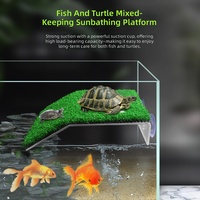 Plateforme de basking pour tortues en herbe synthétique populaire, avec échelle, pente d'escalade, île flottante, design en spirale, en plastique PP