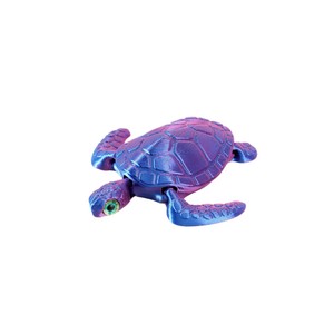 Ornement de tortue réaliste imprimé en 3D en PLA, best-seller transfrontalier, décoration mignonne pour aquarium, articulations mobiles intégrées, créatif - Product Image 5