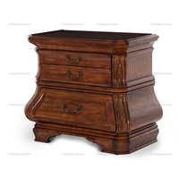 Ensembles de Meubles de Chambre Américains en Bois Sculpté de Luxe, Design Classique, Mobilier Royal pour la Maison, Lit en Bois Massif Ancien