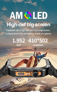 Amoled Màn Hình Lớn Hk84 Thông Minh Đồng Hồ Điều Khiển Bằng Giọng Nói Bt Gọi Với La Bàn NFC Theo Dõi Sức Khỏe Tập Thể Dục Tracker Smartwatches - Product Image 2