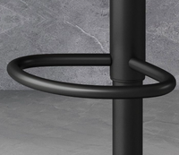 Tabourets de bar pivotants à hauteur réglable avec dossiers, design rétro, cadre en métal, cuir PU, chaises de bar commerciales