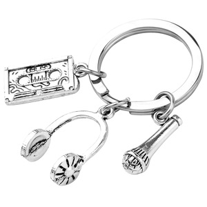 Pop DJ <span class=keywords><strong>Rock</strong></span> Band-Cassette para amantes <span class=keywords><strong>de</strong></span> la música, auriculares con micrófono, nota musical, Kit <span class=keywords><strong>de</strong></span> tambor <span class=keywords><strong>de</strong></span> guitarra, bolsa colgante para música, llavero - Product Image 1