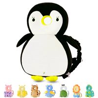 Sac à dos de protection pour la tête de bébé, protection contre les chutes pour les tout-petits, blanc, noir, pingouin