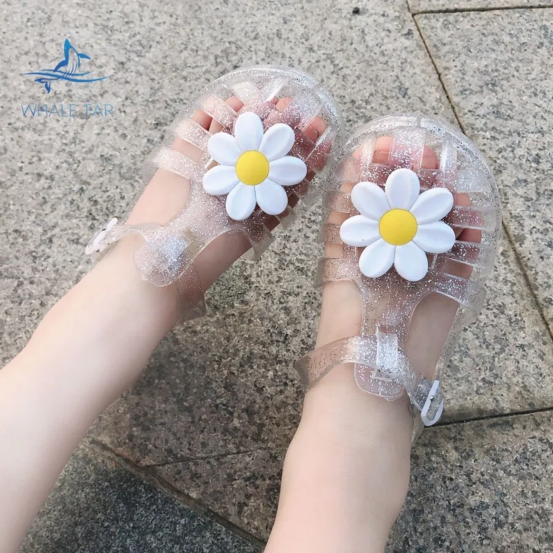 Sandales de gelée pour enfants, chaussures d'été pour enfants, Mini chaussures de gelée de princesse en PVC pour filles, vente en gros