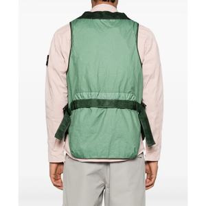 Chaleco de trabajo ligero para exteriores con múltiples bolsillos, chaleco sin mangas con hebilla personalizado para hombre, chaleco de nailon con forro de malla. - Product Image 5