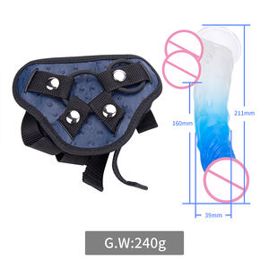 Celana dalam Dildo tali untuk pria, celana dalam Penis berongga lengan panjang, sabuk pengekang celana Dildo untuk pria, mainan seks untuk wanita - Product Image 6