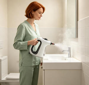 Limpiador a Vapor de Mano de Alta Presión para el Hogar, 1300W, Calentamiento Rápido en 20-30 Segundos, Tanque de 500ml, Salida de Vapor de 38-42g/min, Cable de Alimentación de 3 Metros - Product Image 2