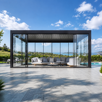 Kit de supports de pergola robustes 6x6 en aluminium, toit à lamelles imperméable, gazebo imperméable, pergola résistante aux vents forts