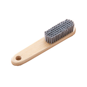 Bamboo Shoe Brush Soft Pbt Bristles Long Handle Deep Clean For Sneakers - Product Image 2