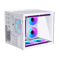 Lovingcool Nouveauté Boîtier PC de jeu informatique USB3.0 Boîtier PC MATX Tours de PC Boîtier PC avec verre trempé