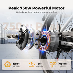 Vélo électrique urbain de ville 26 pouces, autonomie 60 km, moteur 750 W, suspension avant, pour loisirs, adultes, entrepôt UE, stock direct usine - Product Image 6