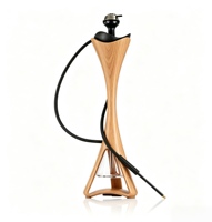 Ensemble Chicha Moderne de Luxe en Bois Laqué et Verre, Durable et Écologique, pour Bar, Salon, Fêtes et Soirées