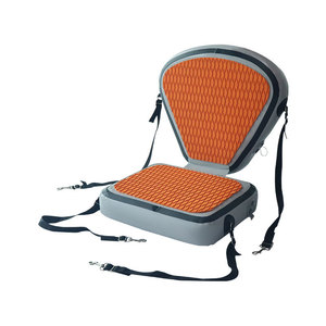 Inflatable Paddleboard Seat Orange Gray Cushion For Kayak Surfboard Floating Lounger Seat With Straps And <b>Backrest</b> - Product Image 1