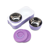 Rechteckige 2-Fach Edelstahl Vakuum-Isolierte Lunchbox Tiffin Lebensmittel-Aufbewahrungsbox für Speisen mit Deckel