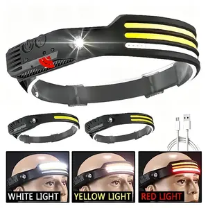 LED Mini COB Headlamp Multi-Functional Light Sensing Portable Floodlight Rechargeable Headlight For Outdoor Adventure Fishing