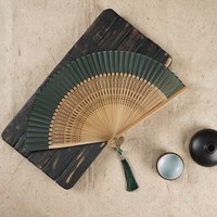 Kipas Tangan Bambu dengan Desain Bunga Ukiran Tahan Lama-Suvenir Hunan untuk Dekorasi Rumah & Liburan Merek COSMOS