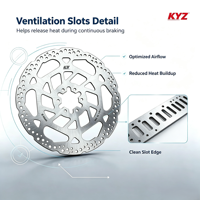 Kit de disques de frein avant et arrière KYZ, rotor en aluminium CNC 7075, robuste, tout-terrain, pour vélo électrique Sur Ron Light Bee X Segway X160 X260