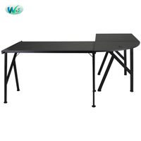 Bureau de jeu pour ordinateur WS4547, forme originale, design cool, table PC, bureau d'ordinateur étroit et réglable, bureau