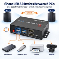 Commutateur KVM 2 ports pour double moniteur 4K60Hz HDMI USB 3.0 pour 2 ordinateurs 2 écrans Plug and Play