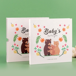 Stampa a colori personalizzata Baby Book Journal baby Growth record planner Memories book con scatola - Product Image 2
