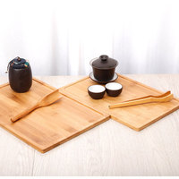 Vente en gros Plateau de service en bambou avec poignées Plateau de petit-déjeuner rectangulaire en bois pour manger