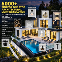 Spot encastré orientable SAA Gimbal 7W COB en laiton doré pour vitrines et paliers d'escaliers